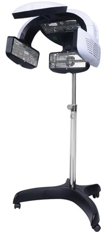 Salon Friseur Trockenhaube 1500W, Haartrockenhaube 0-80℃, Haartrockner mit Stativ 1-1,5m Höhenverstellbar, Profi Friseur Haartrockenhaube mit Rolle, Heizung aus 5 Richtungen, Hohe Effizienz