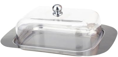 MUELODSIC Mantequera Acero Inoxidable con Tapa Resistente Base Antideslizante para Cocina Reutilizable