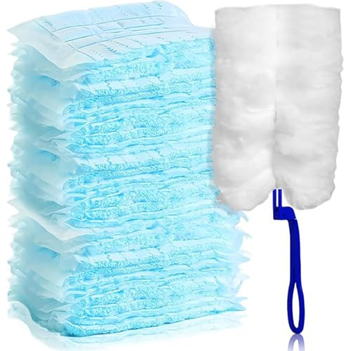 30 Stück Staubmagnet Staubwedel Nachfüllpack für Swiffer, Mikrofaser Staubwischer Gegen Staub Staubtücher Elektrostatisch Duster Nachfüllung für Tierhaare Staub Schmutz