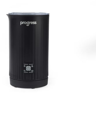 Progress Echo Milk Frother – 4 Functions, Medium, Full, Cold or Light Foam, Hot Milk, 150ml Frothing Capacity, Detachable Base, Transparent Lid, Easy-Clean, Non-Stick, Removable Whisk, Strix Control | Hot milk and hot chocolate maker, transparent lid, non stick coating, removable whisk, detachable base, Strix controller