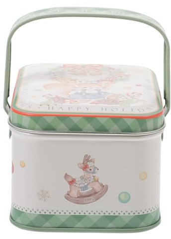 TOYANDONA Caja de Obsequio de Navidad Lata de Galletas Caja de Hojalata Navideña para Dulces Galletas Golosinas para Decoración de Fiesta de Navidad y Almacenamiento de Regalos