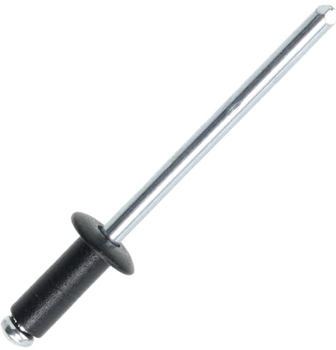 AERZETIX - Lot de 25 Rivets aveugles Ø4x10 mm à tête plate RAL 7016 gris anthracite | en aluminium/acier | pour assemblage rapide, pratique et finition esthétique
