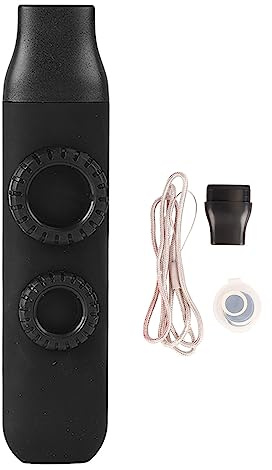 Kazoo Plastic Professional Einstellbar, Musikinstrument mit 10 Flötenmembranen, Hochglänzend - Vielseitig Einsetzbar, Leicht Zu Tragen, Für Ukulele Violine Gitarre (Hautstruktur blendend schwarz)