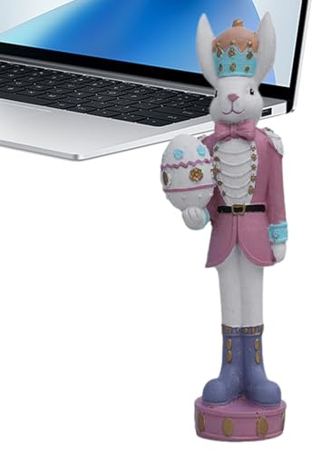Easter Nutcracker Decor - Colorful Traditional Decorative Holiday Ornament,Holiday Decoration Rabbit Nutcracker,Display for Mantel Shelf Entryway Home Table