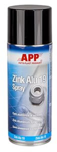 APP Zink Alu 19 Spray de zinc et aluminium | Bombe peinture antirouille metal: protection anticorrosion | Résistant à la chaleur et séchant rapidement | Argent | 400 ml