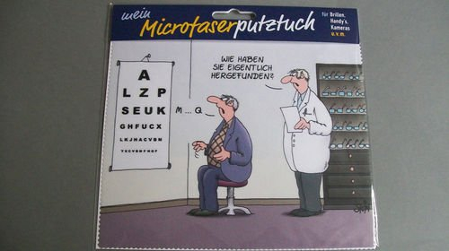 Uli Stein Brillenputztuch Mikrofachertuch zum Brille putzen Wir haben es herausgefunden ...