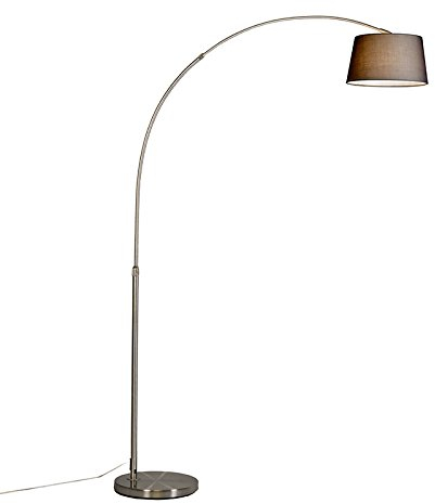 Qazqa arc_basic - Lampe arquée - 1 lumière - H 1700 mm - Acier - Moderne - éclairage intérieur - Salon