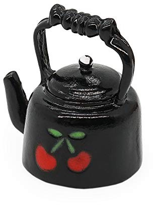 Odoria 1/12 Miniatura Tetera de Cereza con Tapa Cocina Accesorio para Casa de Muñecas