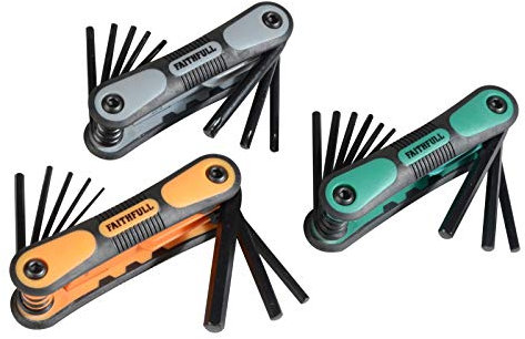 Faithfull x3 Hex Allen Torx Keys Imperial Metric Star XMS18HEXKEY3 FAIHKSTRIPLE