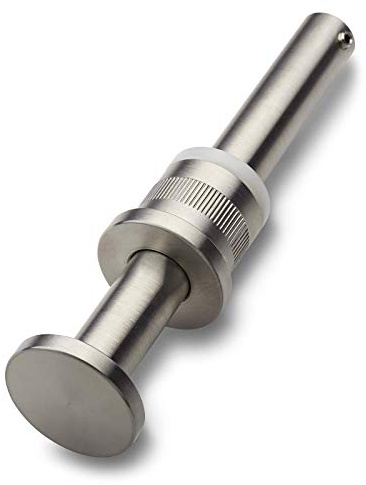 SOTECH Garderobenhaken EXTURA Ø 14 mm x 125 mm echt Edelstahl | versenk-/ausziehbar zum Einlassen und verkleben in Platten mit min. 32 mm Stärke Kleiderbügelhalter Haken