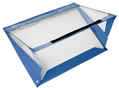 Paperdry Klemmbrett A3 Querformat Blau, Wasserfest & Kälteresistent | Dickeres PVC für Kälteresistenz, Deckel schließt mit Klettverschluss zur wasserdichten Mappe. Ideal für Feldarbeit bei Regen.