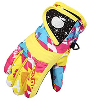 LUCKME Kids Waterproof Gloves Winter Boys Girls Heat Holders Insulated Thermal Gloves Warm Fleece Lined Ski Gloves Childrens 3-5 & 4-7 Years Old Outdoor Sports