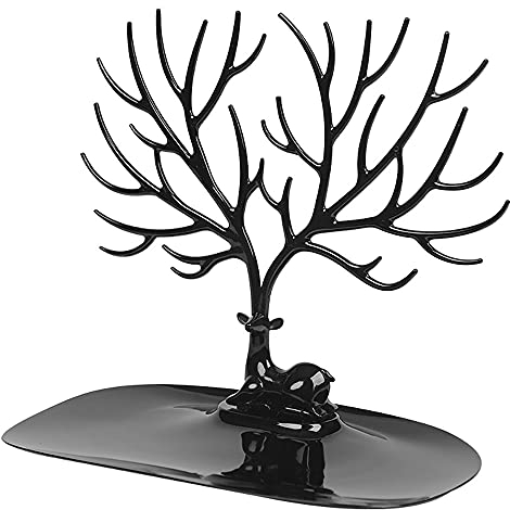 Schmuckständer, Geweihdekoration Schmuckbaum, für Halsketten, Armbänder, Ringe, Ohrringe