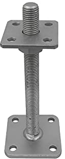 GeZu Impex Pfostenträger Alfred verstellbar M24 x 250 mm, 80 x 80 mm