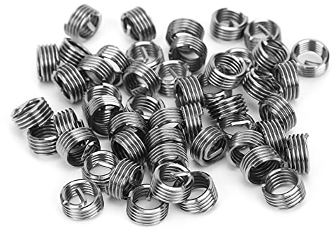 Inserts Filetés M8 x 1.25mm 25mm Kit de 10 Pièces pour Réparation Filetage Tôle Métal et Vis
