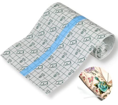Fasciatura impermeabile per tatuaggi, medicazione trasparente con pellicola trasparente, per curare la seconda pelle con bendaggi adesivi trasparenti, forniture per tatuaggi Hayacare (6 in x 5 metri)