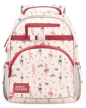 Simple Modern Medium Toddler Backpack for School Girls and Boys | Kindergarten Elementary Kids Backpack | Fletcher Collection | Kids - 15 tall | Pink Ballerina