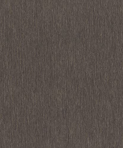 Rasch Tapete 844443 - Einfarbige Vliestapete in Schwarz mit textiler Struktur aus der Kollektion Perfecto VI - 10,05m x 0,53m (LxB)