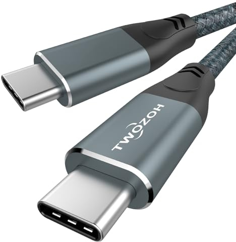 Twozoh 4K USB C Kabel 100W 2M (All-in-One), USB 3.2 Gen 2 X 2 20Gbps USB C 3.1 TypeC PD Schnelllade Date nübertragung Type C 4K@60Hz Videomonitor Kabel