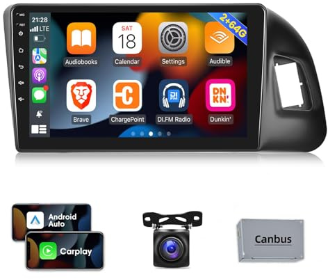[2G+64G] Car Radio for Audi Q5 2010-2018, 9 inch Android 13 Touch Screen Car Stereo, Carplay/Android Auto/Hi-Fi/Bluetooth/WiFi + AHD Backup Camera + MIC