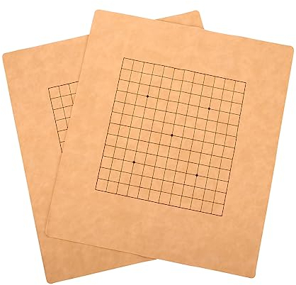 Toyvian 2-Teiliges Schachbrett-Reiseset Tragbares Schachbrett Japanisches Zubehör Reiseartikel Go-Brettspiel Pu ​​ Doppelseitig Gobang-Schachbrett Kreatives Schachbrett