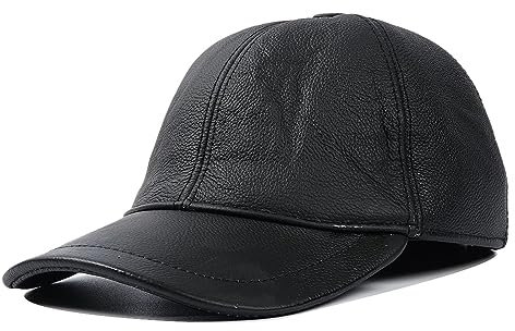 ZMNKH Einstellbar Schirmmütze Herren Schiebermütze Leder Fiddler Mütze Driving Cabbie Jagd Flatcap Newsboy Cap