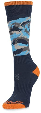 Spyder Boy's Youth Sweep Ski Socks, Camouflage Aether Blue, X-Small