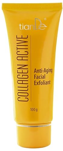 12716 TianDe, Anti-Aging-Gesichtspeeling mit Kollagen, 100 g, maximales sanftes Peeling, reduziert Verfärbungen und feine Falten