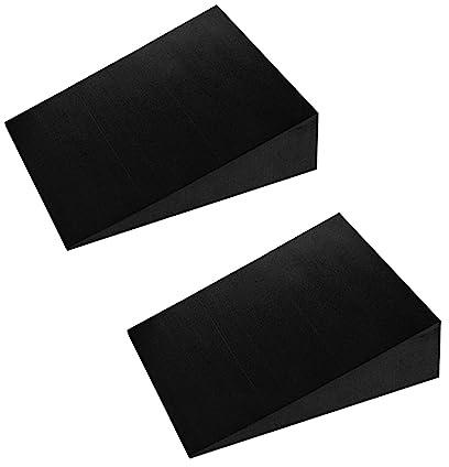 Generic 2 Pezzi Tavola Inclinata Barella per Vitelli Yoga Blocchi a Cuneo Tavole per Squat Professionali Trainer Blocco a Cuneo per Squat Sollevamenti per Vit, Nero 11,5 cm x 9 cm x 3 cm