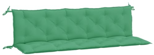 Gecheer 2 STK. Gartenbankauflage, Bankauflage, Sitzkissen Outdoor, Polsterauflage, Bankkissen, Grün 180x50x7 cm Oxford-Gewebe
