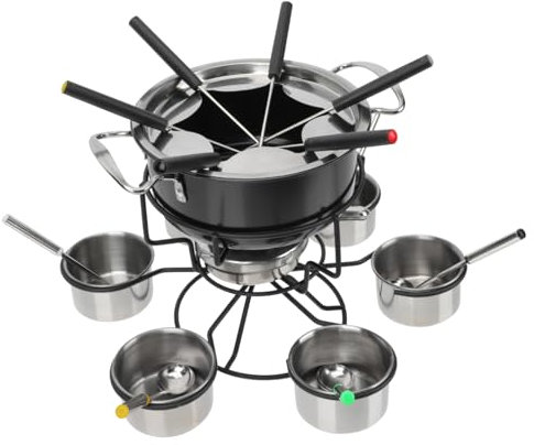Alipis Käsefondue Schokoladenfondue-Topf Käseerhitzer Für Haushalt Eisfondue Löffeln Und Gabeln Kompakt Und Tragbar