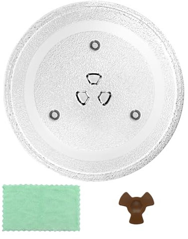 LUBIYACK 41,9 cm Glas-Mikrowellenteller, Ersatz für WB48X29704 Mikrowellen-Drehteller, Ofen, drehbares Geschirrtablett mit Y-förmigem Design für besseres Aufwärmen und gleichmäßige Wärmeverteilung