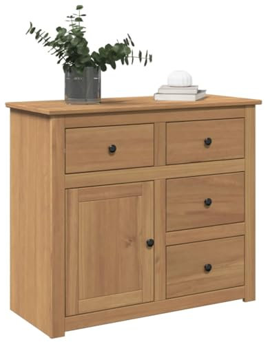 Generisch Sideboard mit Schubladen Panama 93x40x80 cm Massivholz Kiefer, Sideboard, kommode Schlafzimmer, kommode mit schubladen Wird im Wohnzimmer, Schlafzimmer, Arbeitszimmer, in der Küche usw