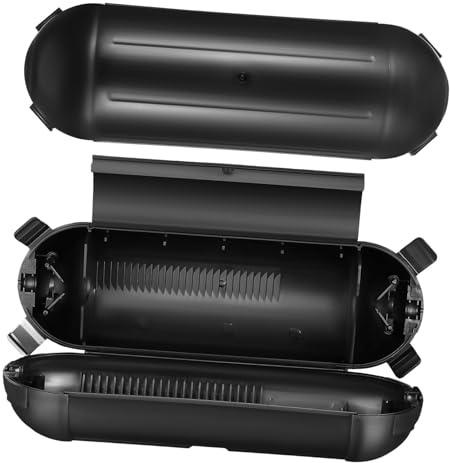 CLISPEED Weatherproof Outdoor Junction Box 2pcs Black Plastic Cord Protector with Claw, Electrical Extension Cable Cover for Garden and Outdoor Use