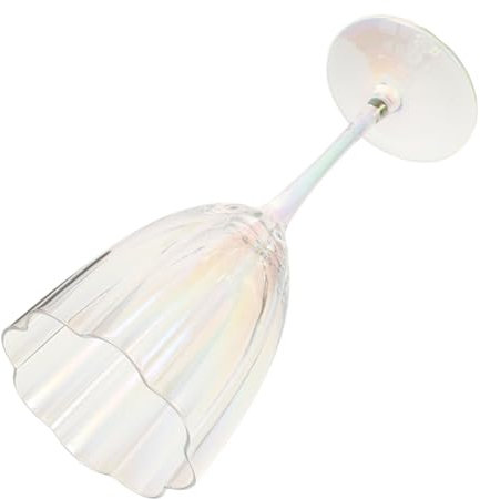 MUCKLILY Colorful Glass Wine Flutes Cocktail Glasses for Party Decorations and Juice Beverage Serving