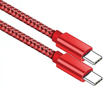 Cavo di ricarica rapido da USB C a USB C, compatibile con iPhone 16, 15 Plus Pro Max, per MacBook, Samsung Flip/Fold 6, 5, 4, 3, S24, S23, S22, A15/A35/A34/A55/A54, Pixel 9, 8, 7, 6, rosso, 1 metro)