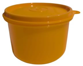 Tupperware Sommer Drops Ensaladera con tapa para colgar, a prueba de goteo, Hitparade Gotas Frescas 450 ml, envase de conservación de frescura 450 ml, color naranja
