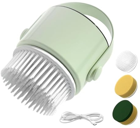 Spazzolino elettrico per la pulizia | ricaricabile da 1200 mAh con 3 testine intercambiabili, potente pulitore automatico senza fili per stucco vasca da bagno pavimento piastrelle