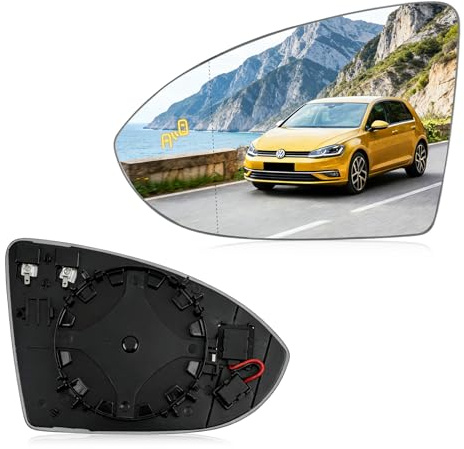 Convitex Spiegelglas Golf 7 Links mit Totwinkelassistent Beheizbar Baujahr 2012-2021, Außenspiegel Glas Asphärisch Ersatzteile für 5G0857521M, Ersatzspiegel Einfache Montage