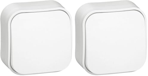 Legrand, PULSADOR Interruptor, 6A FORIX,color blanco (Paquete de 2)
