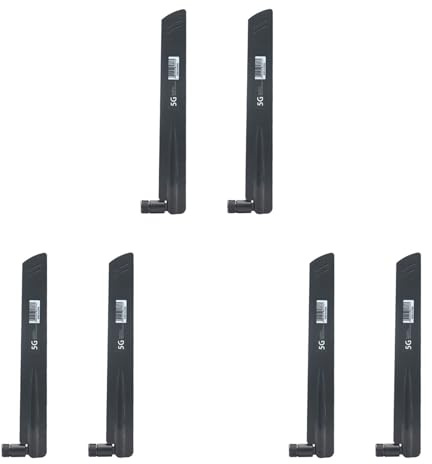 ISTOVO 6 Piezas 3G 4G 5G Antena 600-6000MHz 18DBi Ganancia SMA Macho para Tarjeta de Red InaláMbrica WiFi Enrutador SeñAl Alta (C)