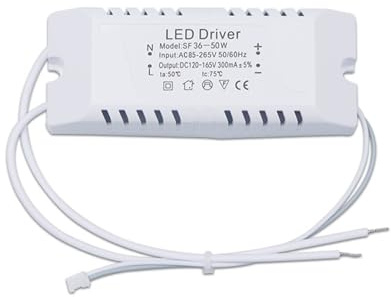 Trasformatore per LED, Trasformatore LED Driver a Corrente Costante 36-60W 300mA for Faretto Downlight(36-50W300MA)