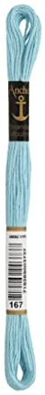 Anchor Sticktwist 4635000-00167 kristallblau Stickgarn, 100 % Baumwolle
