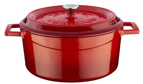 Lava Cookware LV Y TC 24 K2 pirofila Rotonda, Diametro 24 cm, Ghisa, Rosso