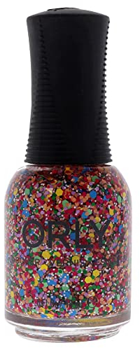 ORLY Turn It Up Nail Polish Topper (18ml), Rainbow Confetti Nail Varnish