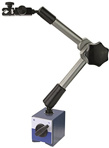 CNC QUALITÄT Messstativ - Magnetständer mit Magnetfuß und Zentralklemmung - für Messuhr mit 8 mm Aufnahme - Prismenfuß Magnetkraft 80 kg