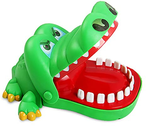 Sipobuy Latest Crocodile Toy Classic Mouth Dentist Bite Finger Family Game Children Kids Action Skill Game Toy (21x14.5x10cm)