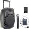 Ibiza - PORT12VHF-MKII - Altoparlante portatile 12/700W MAX con 2 microfoni (VHF), telecomando e custodia per accessori - Bluetooth, USB, SD - autonomia da 5 a 7 ore