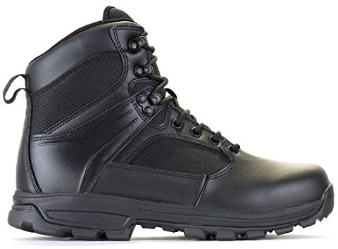 LAPG Men's Sector 6 Side-Zip Duty Boots, All-Day Wear Durable Tactical Work Boots for Men, Black - 4-Standard