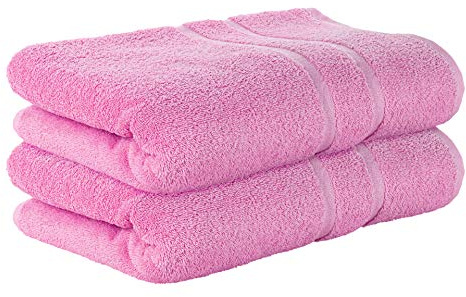 StickandShine 2er SET Premium Frottee Badetuch 100x150 cm in rosa in 500g/m² aus 100% Baumwolle
